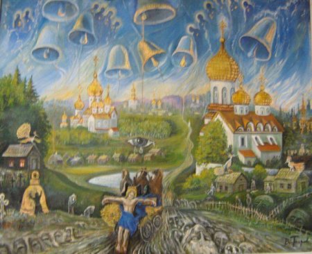 В синем небе колокольнями проколотом