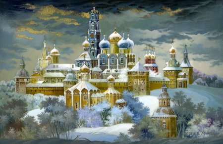 Троице-Сергиева Лавра. Федоскинская миниатюра
