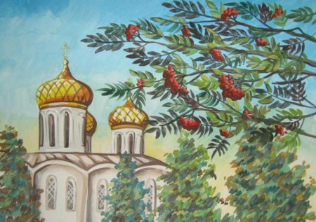 Купола гуашью