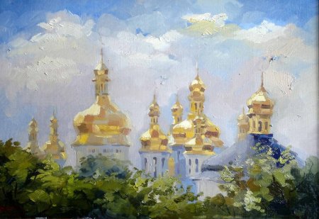 Васнецов облака и золотые купола