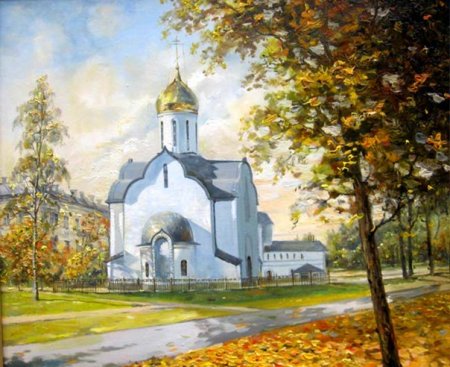 Рисунок храм Александра Невского Балашиха