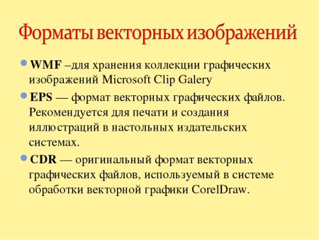 Форматы файлов векторной графики таблица