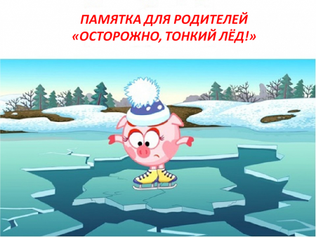 Осторожно тонкий лед Смешарики