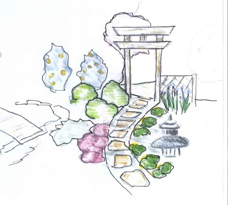 Приусадебный участок карандашом