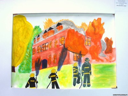 Детские рисунки ко Дню спасателя