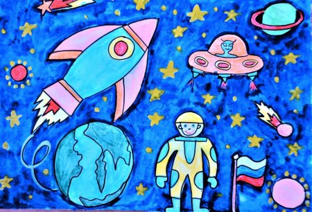 Рисование космическое пространство