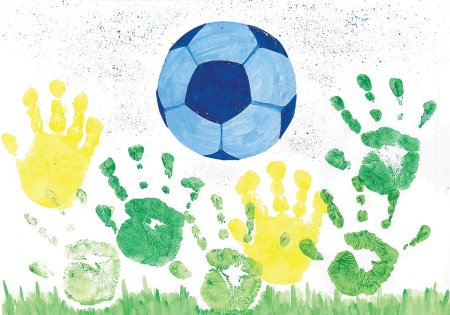 Детские рисунки про футбол