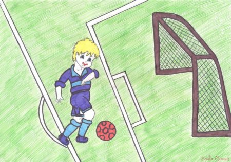Рисунок про футбол в садик