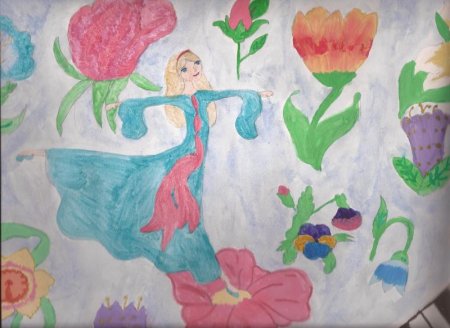 Рисунок цветочный вальс