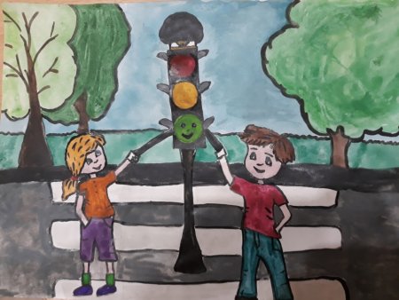 Рисунок веселый светофор на конкурс