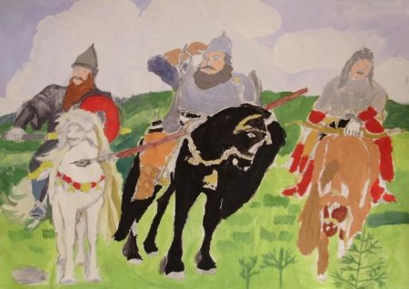 Детские рисунки богатырей