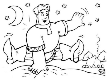 Раскраска богатырь Алеша Попович