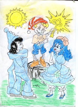 Золотой ключик Пьеро и Буратино