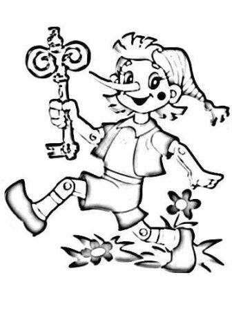 Золотой ключик раскраска