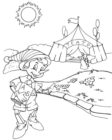 Раскраски к сказке золотой ключик или приключения Буратино