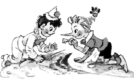 Иллюстрация золотой ключик или приключения Буратино Пьеро