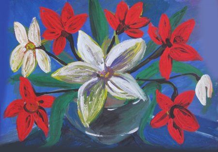 Изо на тему цветы.