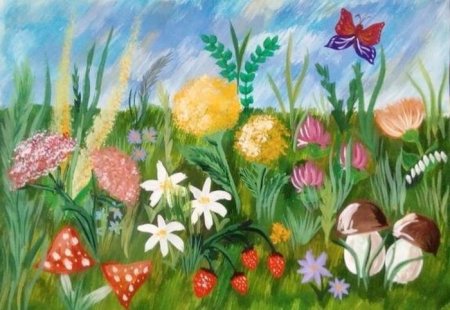 Рисование Цветочная Поляна