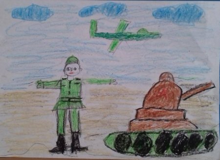 Рисование «наша армия родная» (Комарова