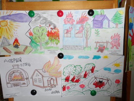 Рисунок на тему огонь друг огонь враг