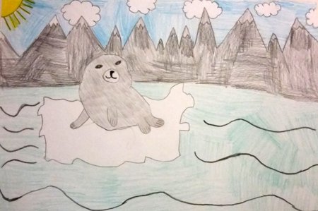 Озеро Байкал рисунок