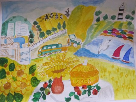 Детский рисунок природа