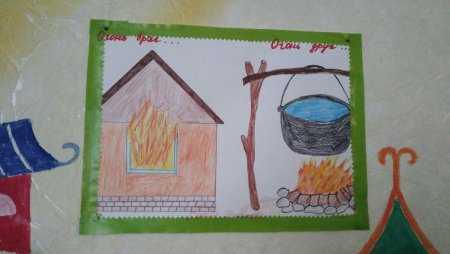 Огонь-друг огонь-враг рисунки