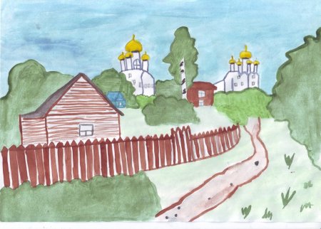 Древний город рисунок