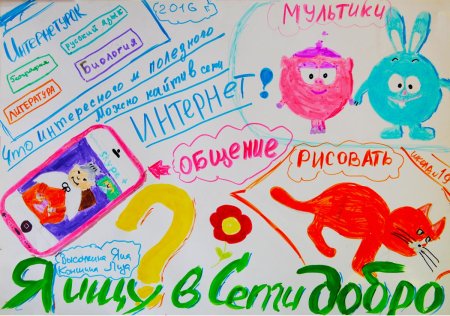 Плакат интернет добро и зло