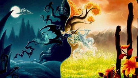 Ангел и демон мультяшные