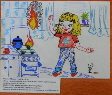 Рисунок на тему осторожно огонь