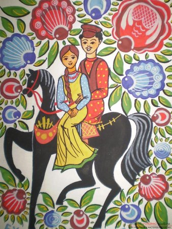 Народная роспись Городецкая