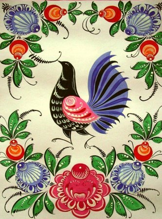 Городецкая роспись теневка