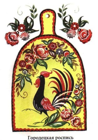 Традиционная роспись Городецкая Хохломская Городецкая