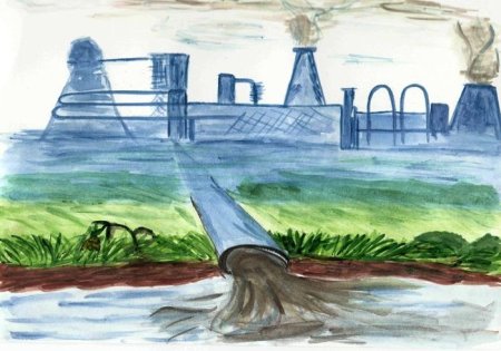 Рисунок на тему загрязнение окружающей среды