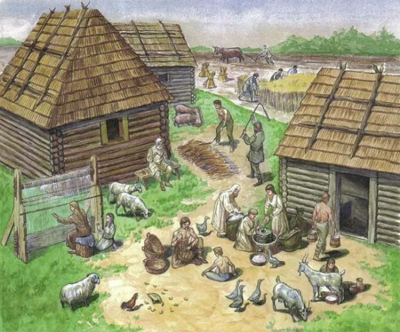 Поселок славян земледельцев