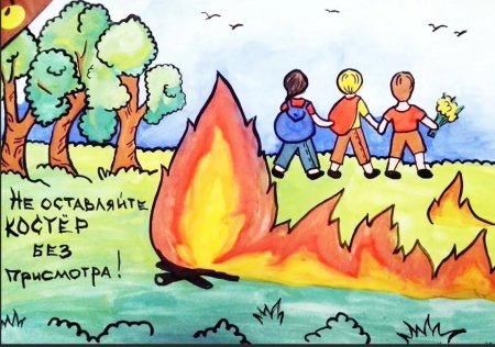 Рисунок на тему пожар