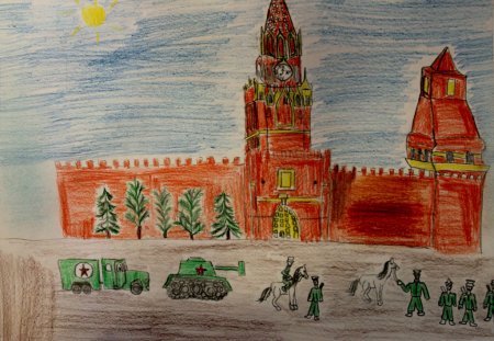 Аппликация парад Победы