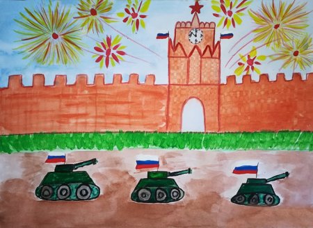 Детские рисунки на 9 мая в садик