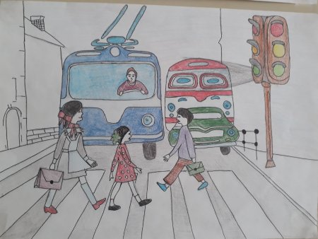 Рисунок на тему безопасная дорога домой