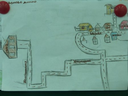 Рисунок от дома до школы