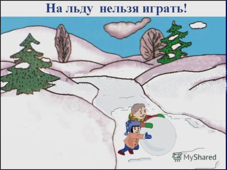 Безопасность на водоемах зимой рисунок