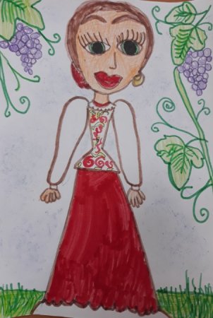 Рисунок ко Дню матери казачки