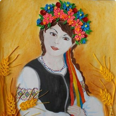 Украинская женщина рисунок