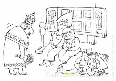 Раскраска три девицы