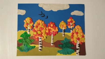 Аппликация на тему осень