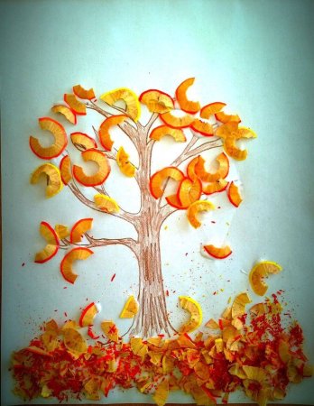 Аппликация осенний пейзаж