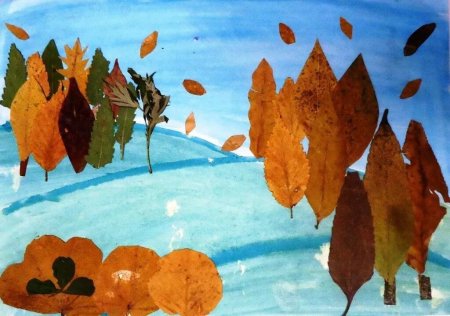 Аппликация из природного материала