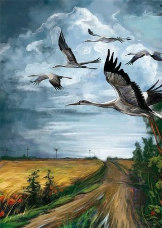 Журавлиный Клин осенью живопись
