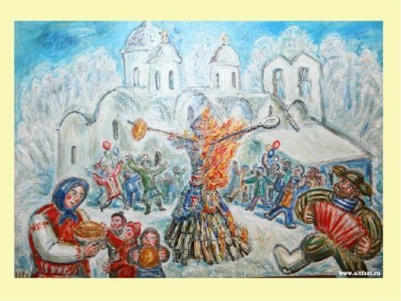 Картина "масленичные гуляния 1881 года " Рябушкина Андрея